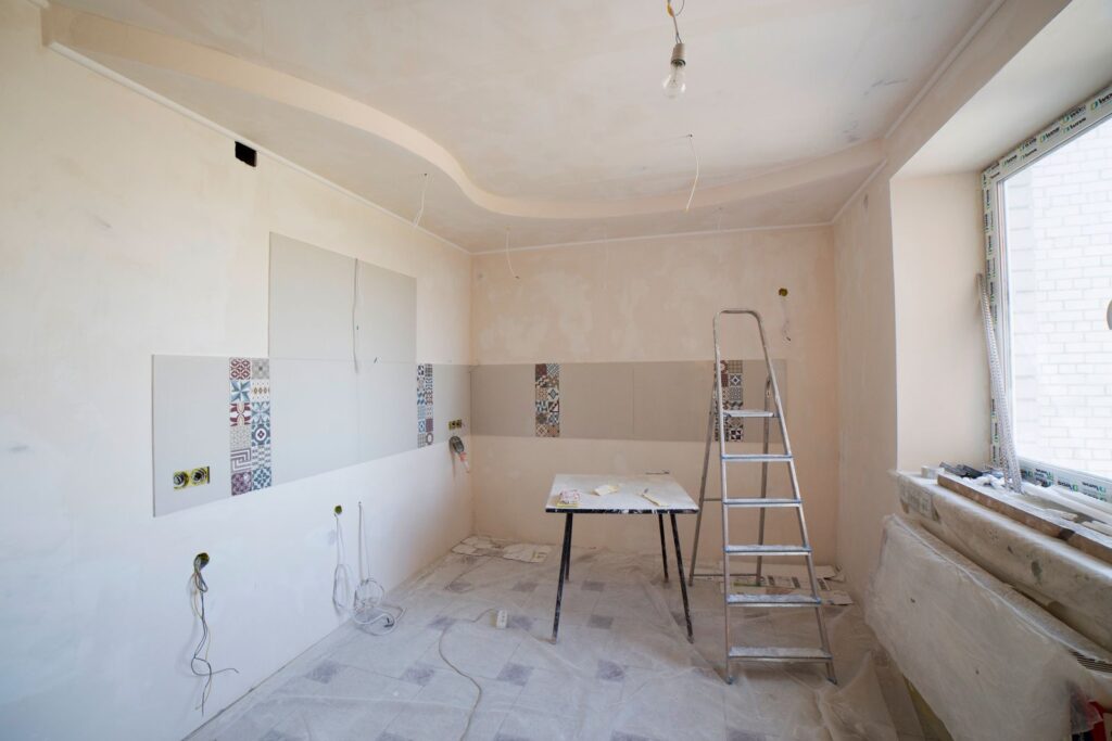 Apartment kitchen during renovation works